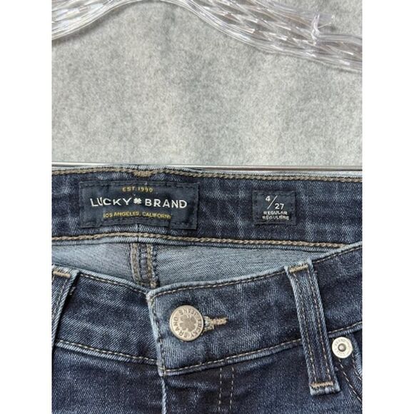 Lucky Brand Hayden Skinny Jeans Women's 4/27 Mid Rise Blue Denim Stretch - Picture 4 of 6